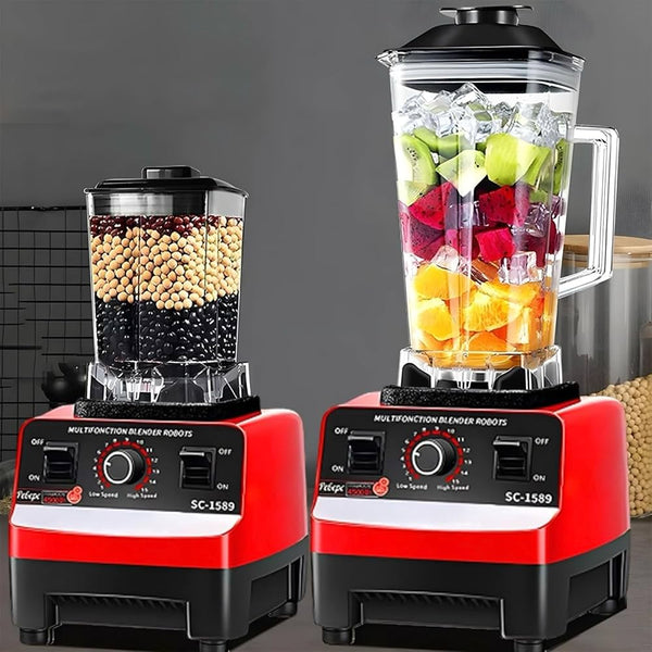 Silver Crest 2-in-1 Electric Blender with Grain Grinder – 2.5L, 5500W Multifunction خلاط كهربائي Silver Crest 2 في 1 مع طاحونة حبوب – سعة 2.5 لتر، 5500 واط متعدد الاستخدامات