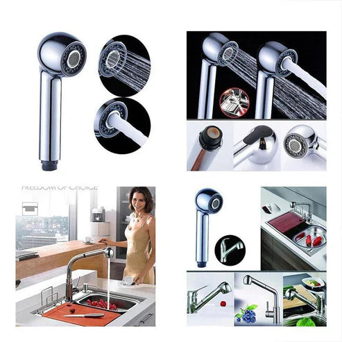 Chrome Kitchen Tap Spare Faucet Pull Out Spray Shower Head 39.00 AED