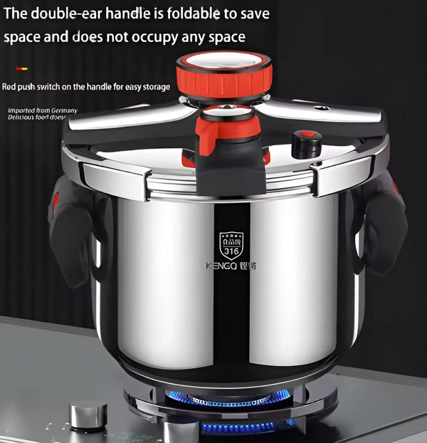 "KENGQSTEEL® Pressure Pro – Faster cooking, better taste, and guaranteed safety."